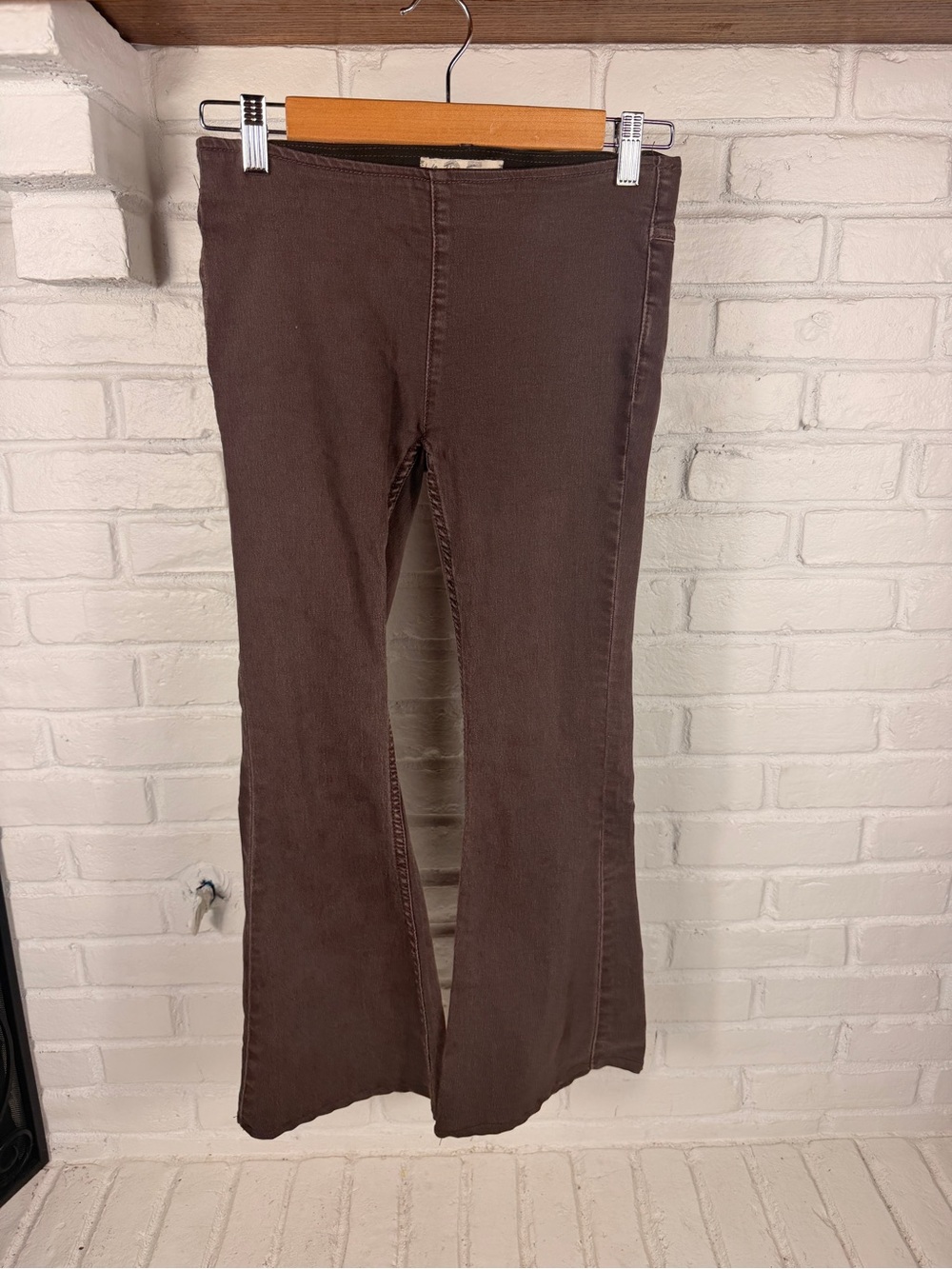 We The Free Twenty Five Brown Pull On Flare Stretch Boho Pants
